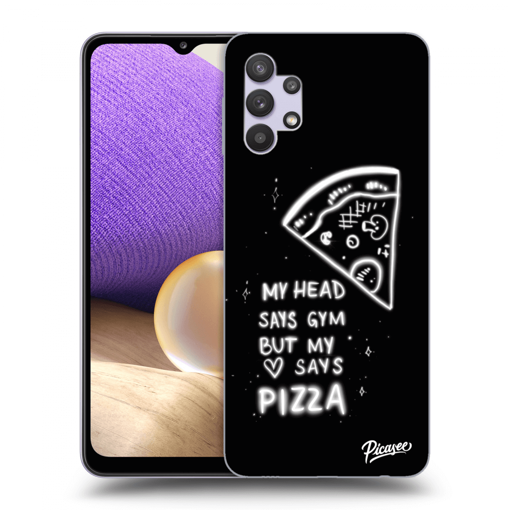 Picasee silikonowe czarne etui na Samsung Galaxy A32 5G A326B - Pizza