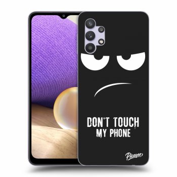 Picasee silikonowe czarne etui na Samsung Galaxy A32 5G A326B - Don't Touch My Phone