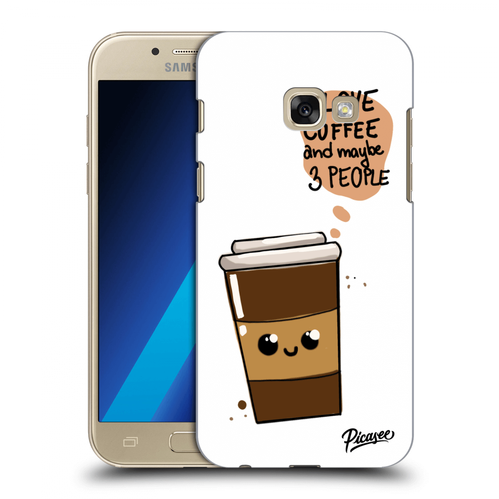 Picasee silikonowe przeźroczyste etui na Samsung Galaxy A3 2017 A320F - Cute coffee