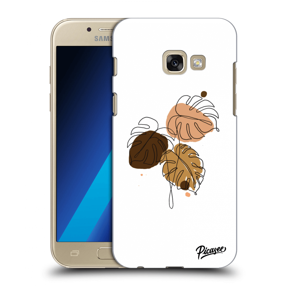 Picasee silikonowe przeźroczyste etui na Samsung Galaxy A3 2017 A320F - Monstera