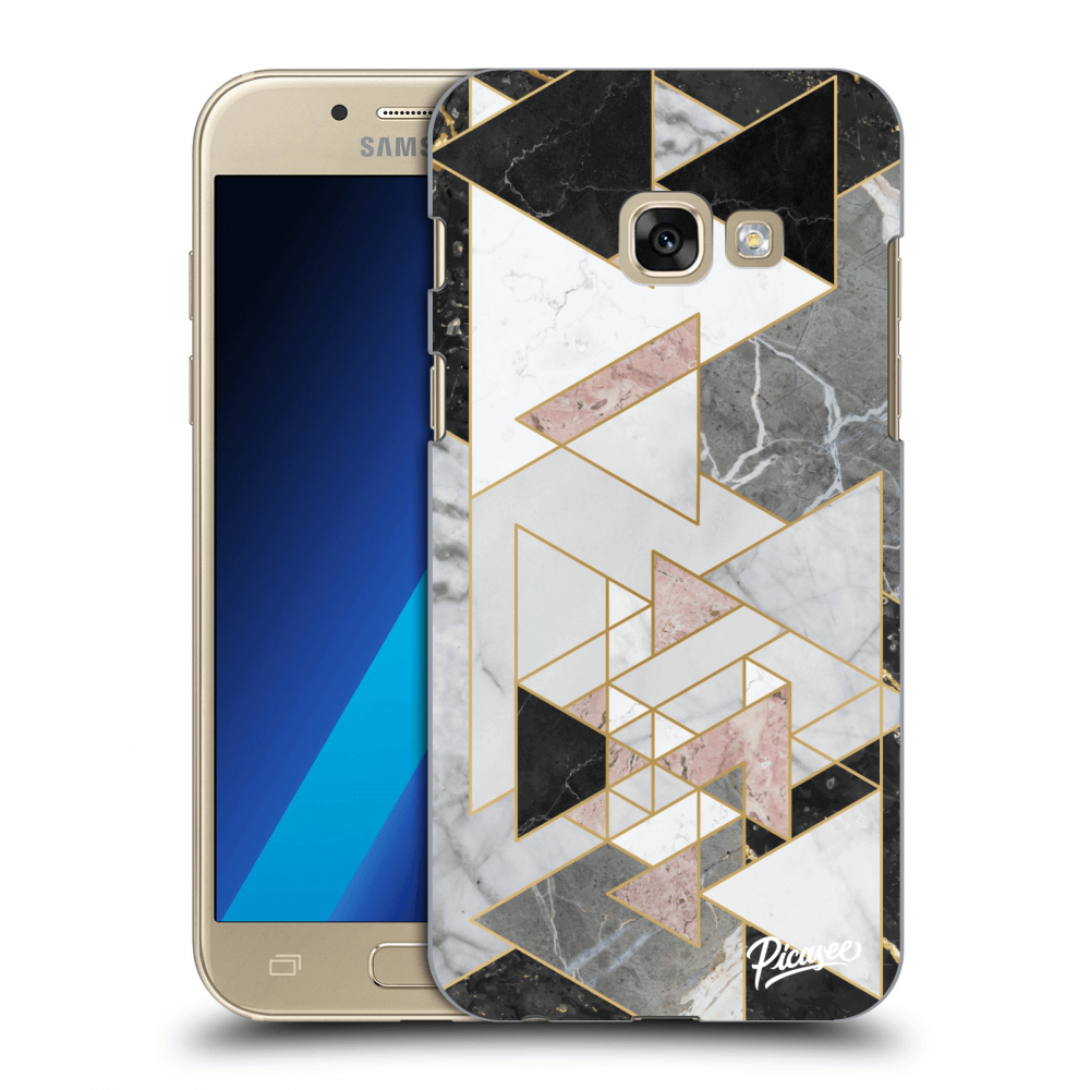 Picasee silikonowe przeźroczyste etui na Samsung Galaxy A3 2017 A320F - Light geometry