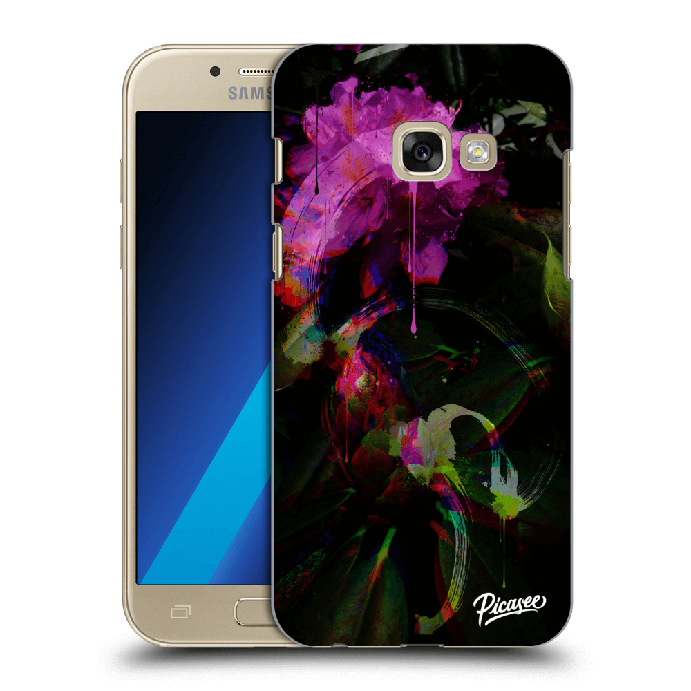 Picasee silikonowe przeźroczyste etui na Samsung Galaxy A3 2017 A320F - Peony Color