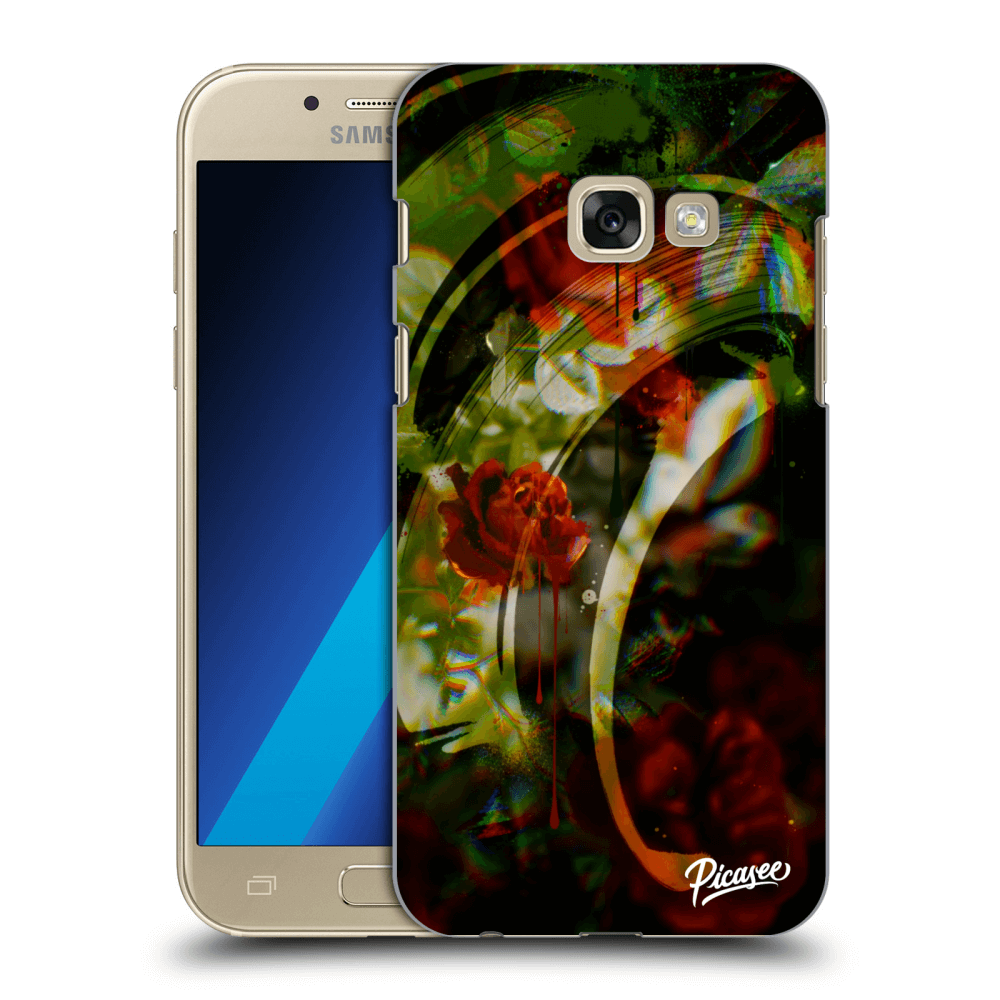 Picasee silikonowe przeźroczyste etui na Samsung Galaxy A3 2017 A320F - Roses color