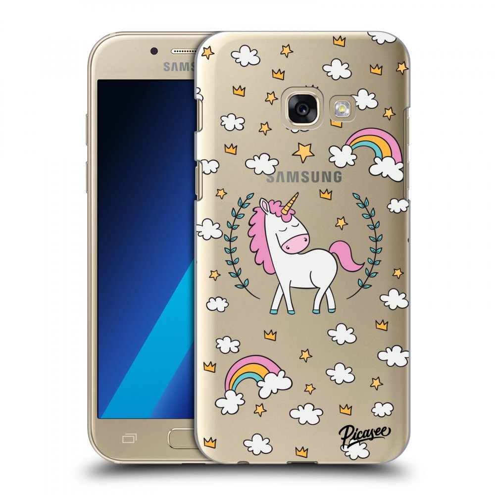 Picasee silikonowe przeźroczyste etui na Samsung Galaxy A3 2017 A320F - Unicorn star heaven