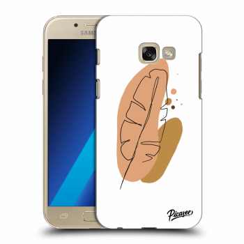 Picasee silikonowe przeźroczyste etui na Samsung Galaxy A3 2017 A320F - Feather brown