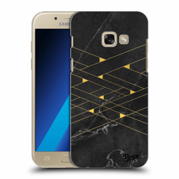 Picasee silikonowe przeźroczyste etui na Samsung Galaxy A3 2017 A320F - Gold Minimal