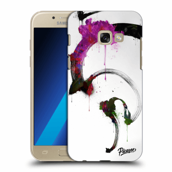 Picasee silikonowe przeźroczyste etui na Samsung Galaxy A3 2017 A320F - Peony White