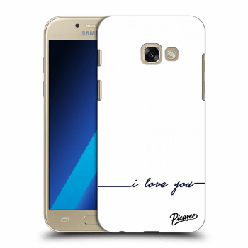 Picasee silikonowe przeźroczyste etui na Samsung Galaxy A3 2017 A320F - I love you