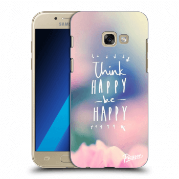 Picasee silikonowe przeźroczyste etui na Samsung Galaxy A3 2017 A320F - Think happy be happy