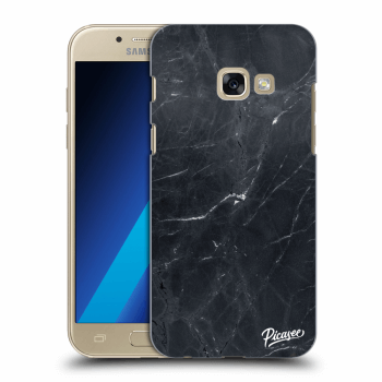 Picasee silikonowe przeźroczyste etui na Samsung Galaxy A3 2017 A320F - Black marble