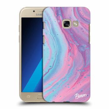 Picasee silikonowe przeźroczyste etui na Samsung Galaxy A3 2017 A320F - Pink liquid