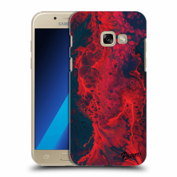 Picasee silikonowe przeźroczyste etui na Samsung Galaxy A3 2017 A320F - Organic red