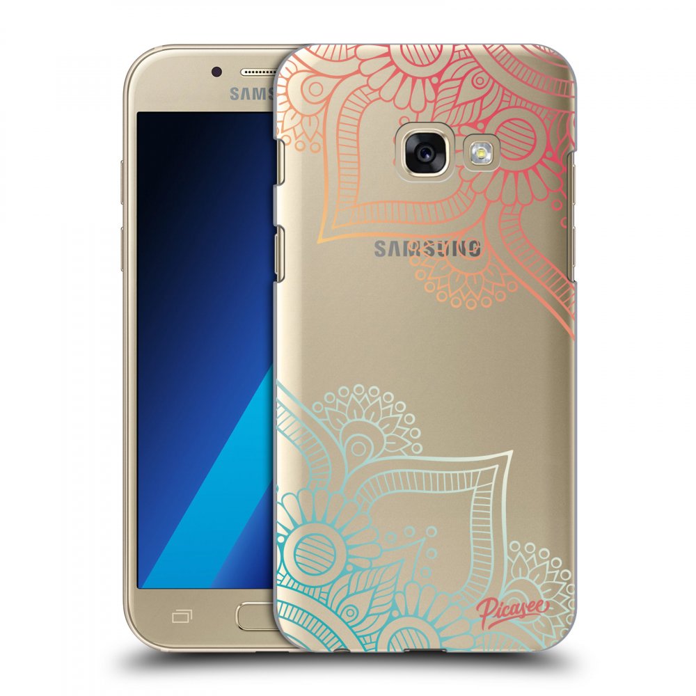 Picasee silikonowe przeźroczyste etui na Samsung Galaxy A3 2017 A320F - Flowers pattern