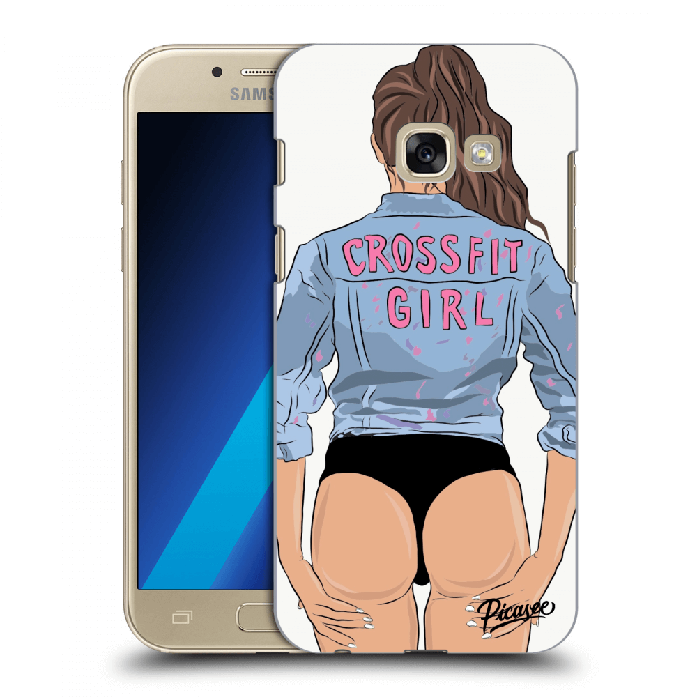 Picasee silikonowe przeźroczyste etui na Samsung Galaxy A3 2017 A320F - Crossfit girl - nickynellow