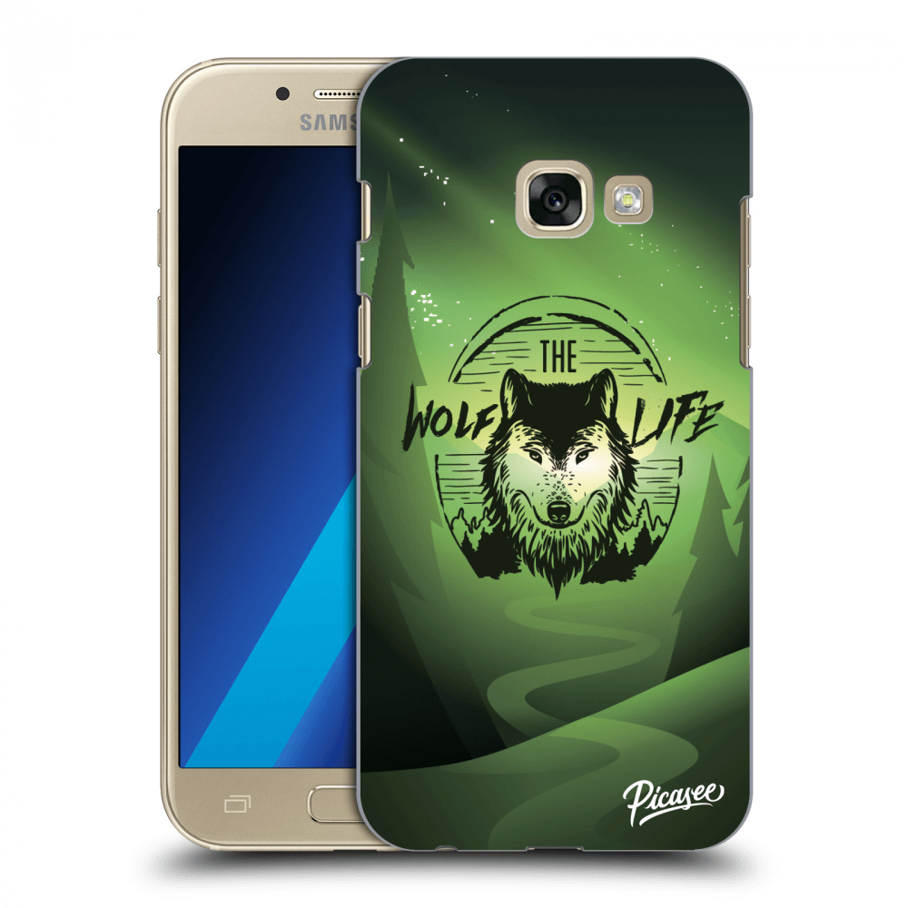 Picasee silikonowe przeźroczyste etui na Samsung Galaxy A3 2017 A320F - Wolf life