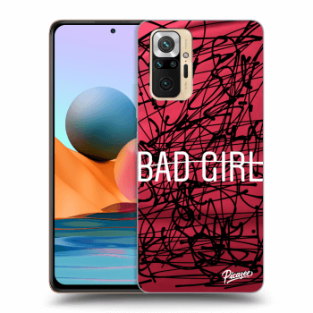 Picasee silikonowe czarne etui na Xiaomi Redmi Note 10 Pro - Bad girl