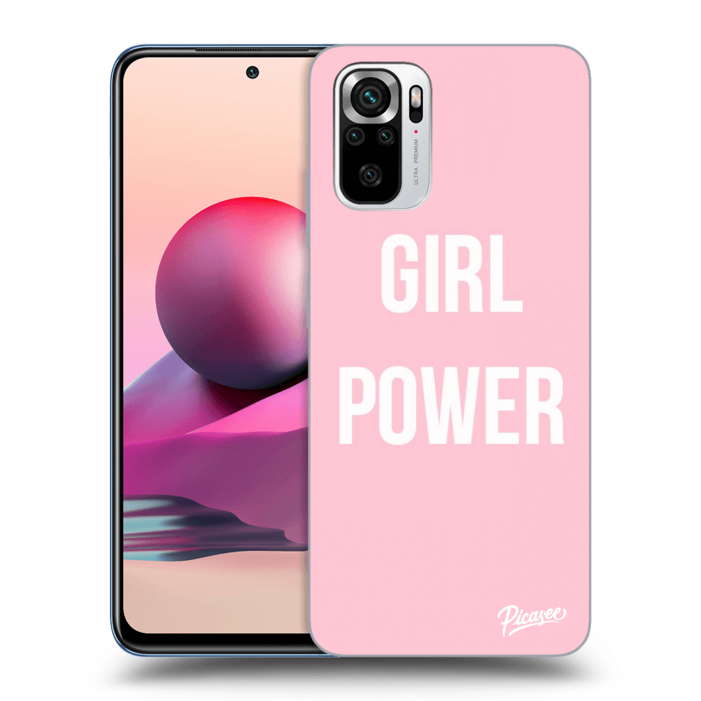 Picasee silikonowe przeźroczyste etui na Xiaomi Redmi Note 10S - Girl power