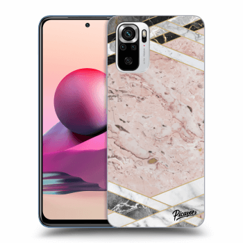 Etui na Xiaomi Redmi Note 10S - Pink geometry