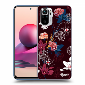 Picasee silikonowe czarne etui na Xiaomi Redmi Note 10S - Dark Meadow