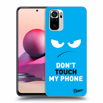 Etui na Xiaomi Redmi Note 10S - Angry Eyes - Blue