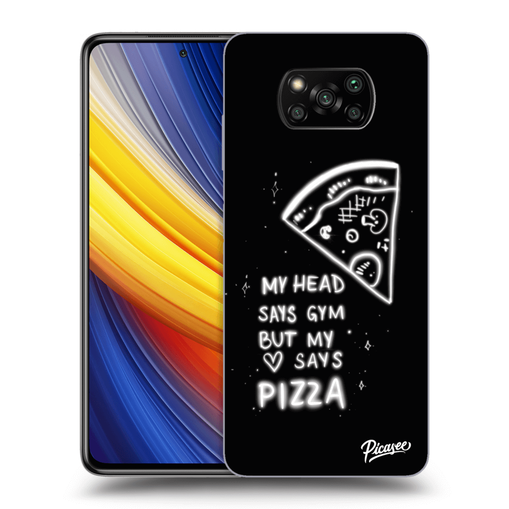 Picasee silikonowe przeźroczyste etui na Xiaomi Poco X3 Pro - Pizza