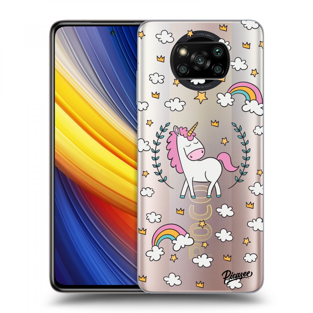 Picasee silikonowe przeźroczyste etui na Xiaomi Poco X3 Pro - Unicorn star heaven