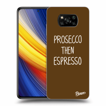 Picasee silikonowe czarne etui na Xiaomi Poco X3 Pro - Prosecco then espresso