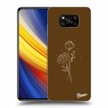 Etui na Xiaomi Poco X3 Pro - Brown flowers