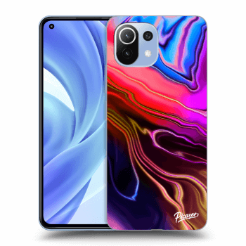 Picasee silikonowe czarne etui na Xiaomi Mi 11 - Electric