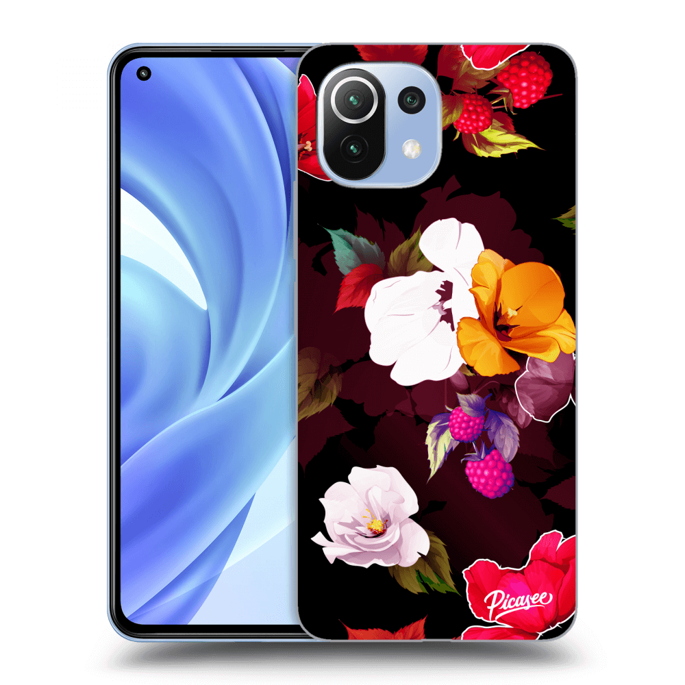 Picasee silikonowe przeźroczyste etui na Xiaomi Mi 11 Lite - Flowers and Berries
