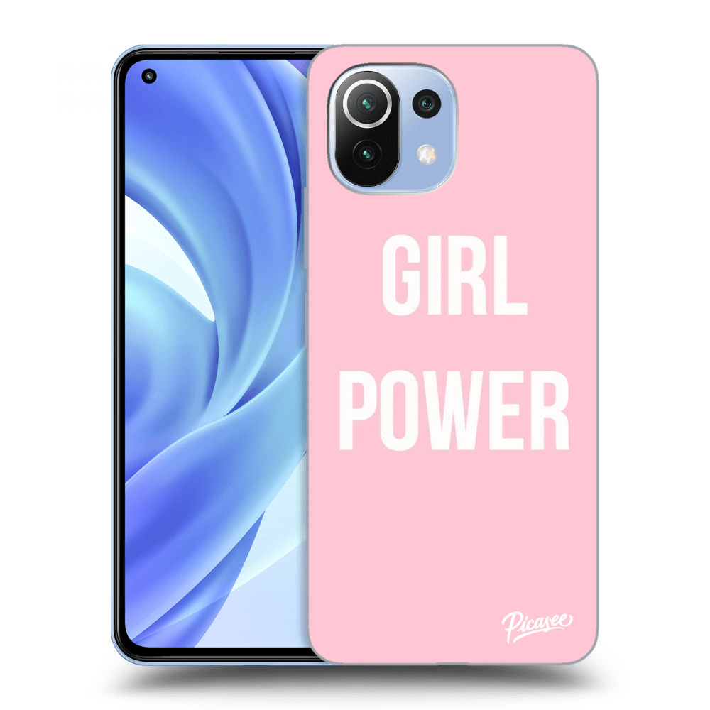 Picasee silikonowe czarne etui na Xiaomi Mi 11 Lite - Girl power