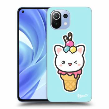 Picasee silikonowe przeźroczyste etui na Xiaomi Mi 11 Lite - Ice Cream Cat
