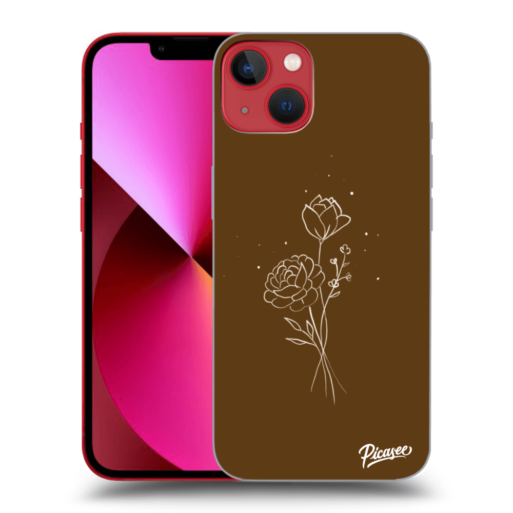 Picasee ULTIMATE CASE pro Apple iPhone 13 - Brown flowers