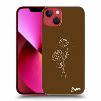 Etui na Apple iPhone 13 - Brown flowers