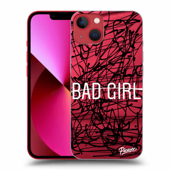 Picasee silikonowe czarne etui na Apple iPhone 13 - Bad girl