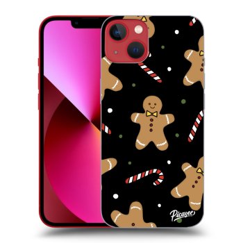 Picasee silikonowe czarne etui na Apple iPhone 13 - Gingerbread
