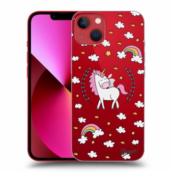Picasee silikonowe przeźroczyste etui na Apple iPhone 13 - Unicorn star heaven