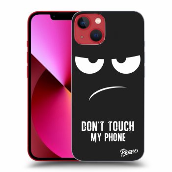 Picasee silikonowe czarne etui na Apple iPhone 13 - Don't Touch My Phone