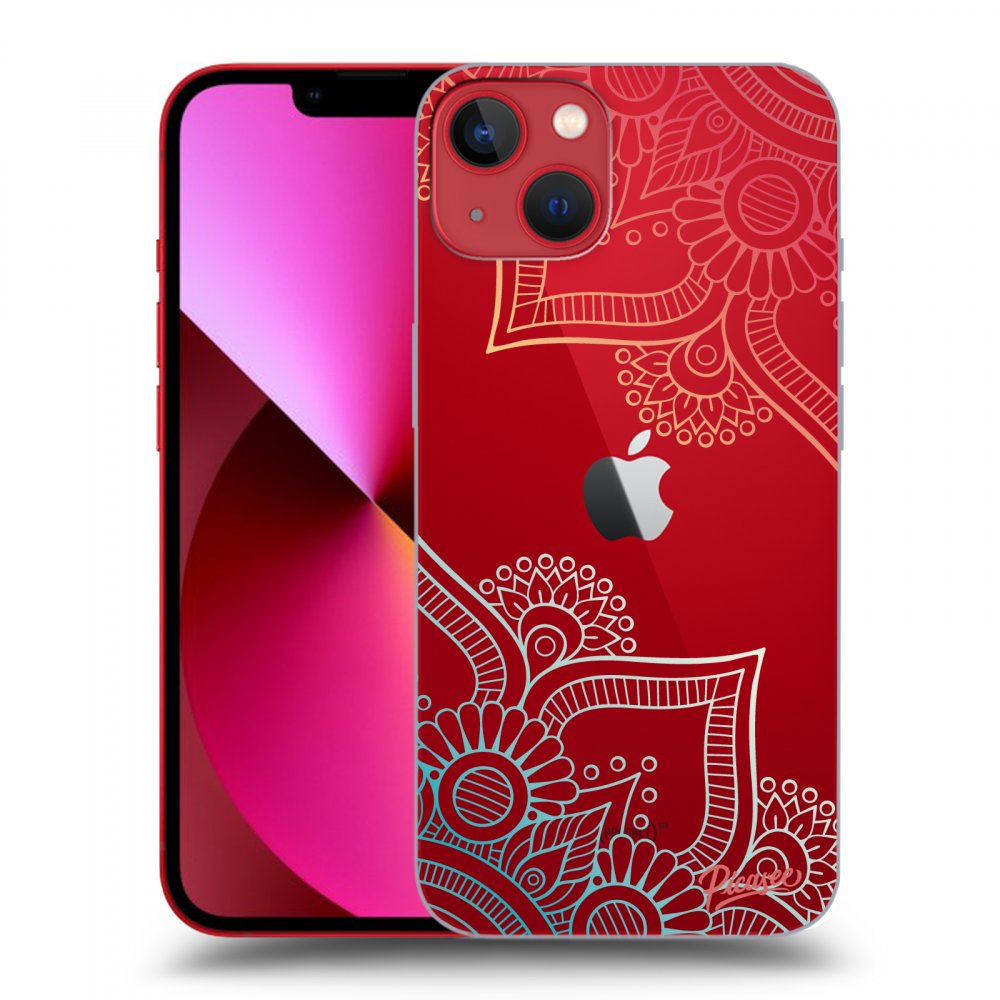 Picasee silikonowe przeźroczyste etui na Apple iPhone 13 - Flowers pattern