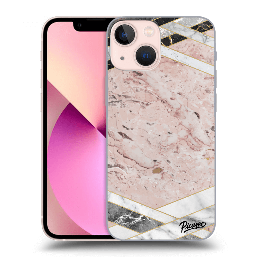 Picasee ULTIMATE CASE pro Apple iPhone 13 mini - Pink geometry
