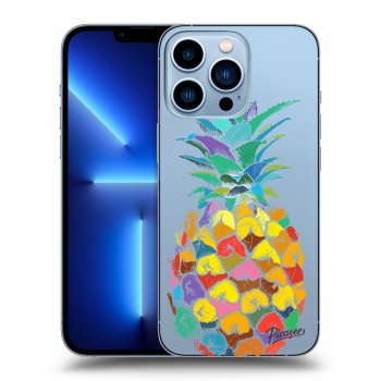 Picasee silikonowe przeźroczyste etui na Apple iPhone 13 Pro - Pineapple