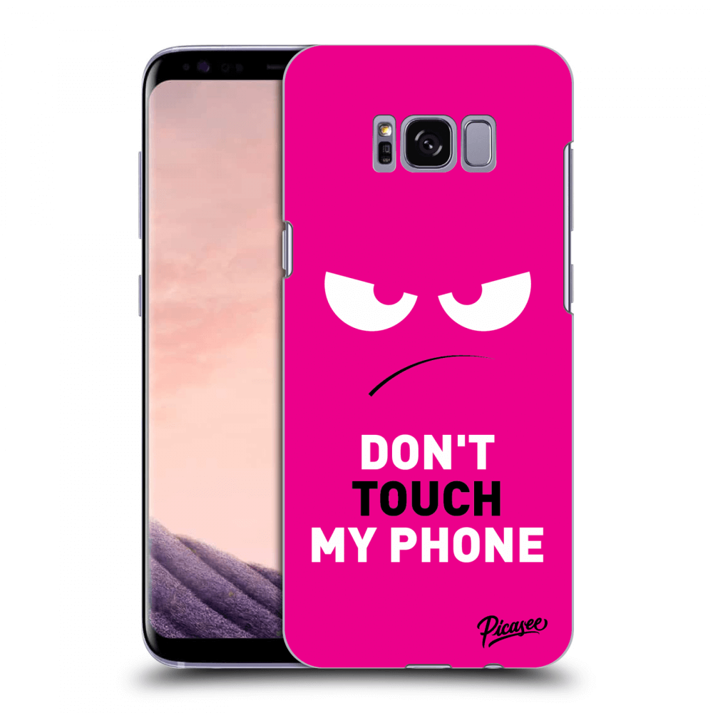 Picasee silikonowe przeźroczyste etui na Samsung Galaxy S8+ G955F - Angry Eyes - Pink