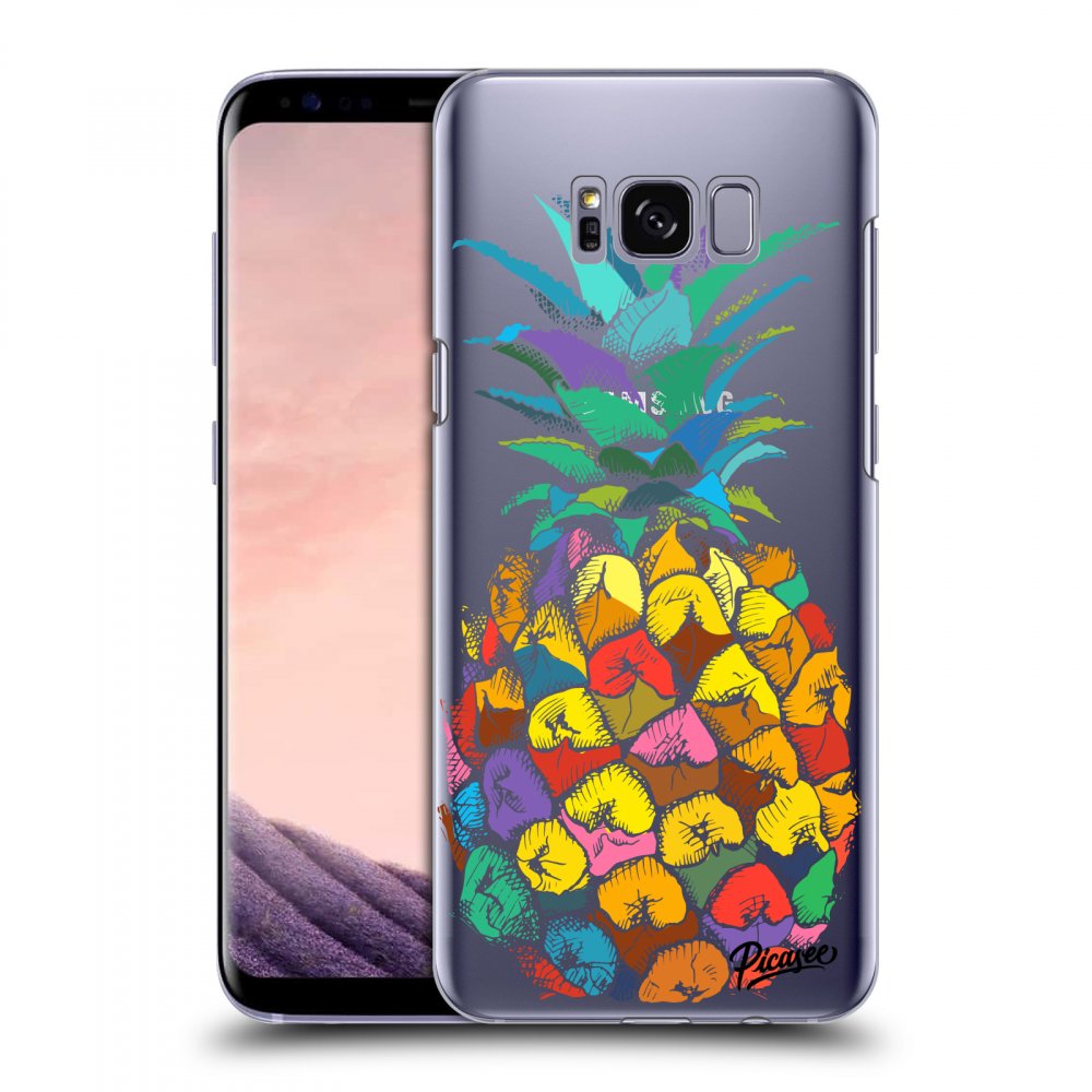 Picasee silikonowe przeźroczyste etui na Samsung Galaxy S8+ G955F - Pineapple