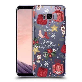 Picasee silikonowe przeźroczyste etui na Samsung Galaxy S8+ G955F - Christmas