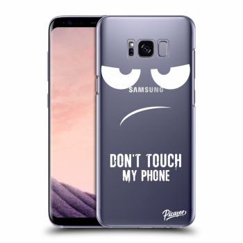 Picasee silikonowe przeźroczyste etui na Samsung Galaxy S8+ G955F - Don't Touch My Phone