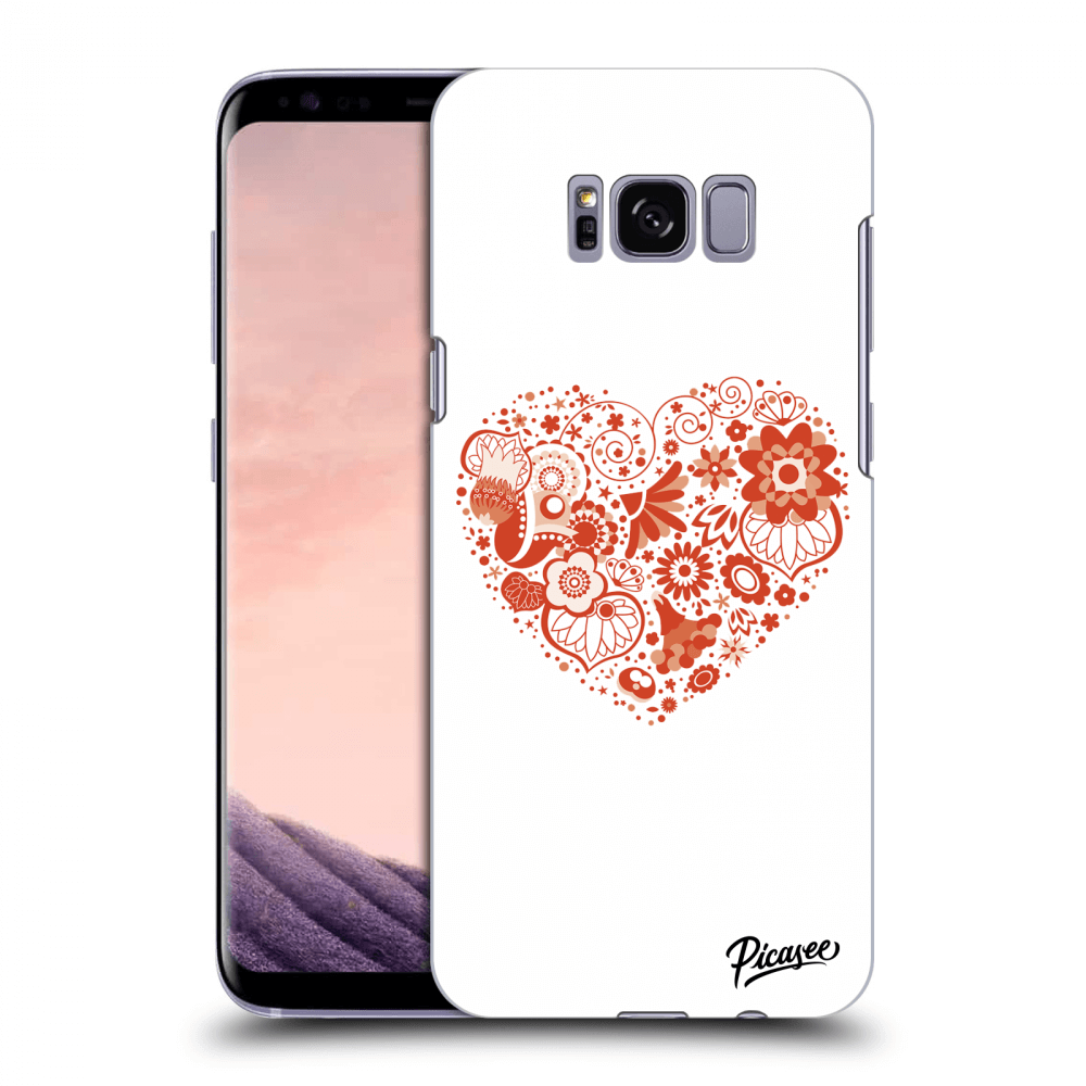 Picasee silikonowe przeźroczyste etui na Samsung Galaxy S8+ G955F - Big heart
