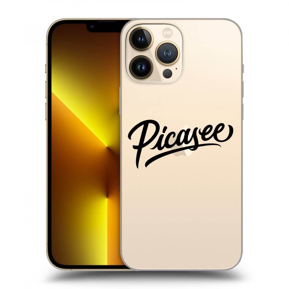 Picasee silikonowe przeźroczyste etui na Apple iPhone 13 Pro Max - Picasee - old logo - black