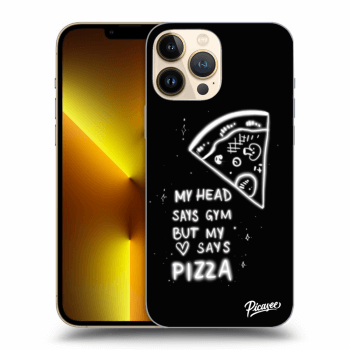 Picasee silikonowe czarne etui na Apple iPhone 13 Pro Max - Pizza