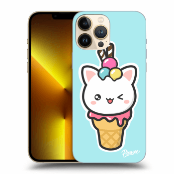 Picasee silikonowe przeźroczyste etui na Apple iPhone 13 Pro Max - Ice Cream Cat