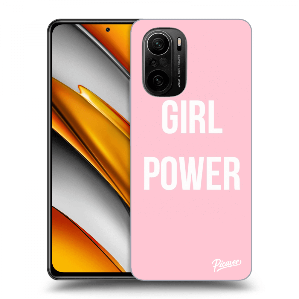 Picasee silikonowe przeźroczyste etui na Xiaomi Poco F3 - Girl power